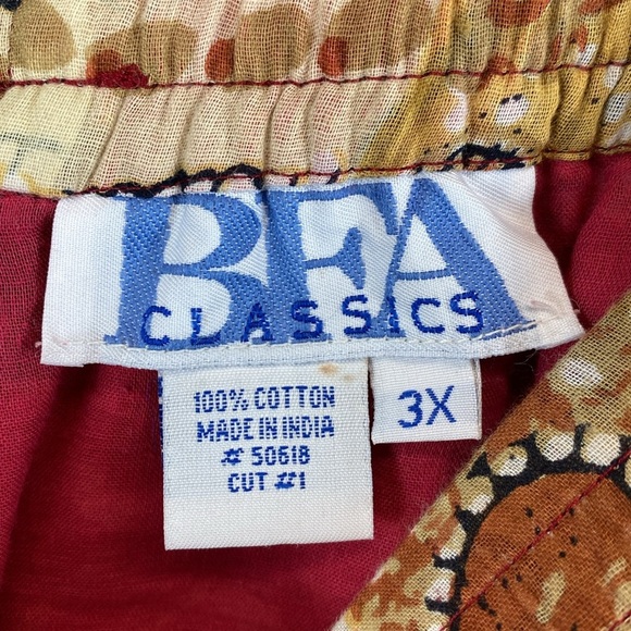 Boho maxi skirt 3X gauze cotton colorful festive hippie patchwork broomstick - Picture 3 of 7